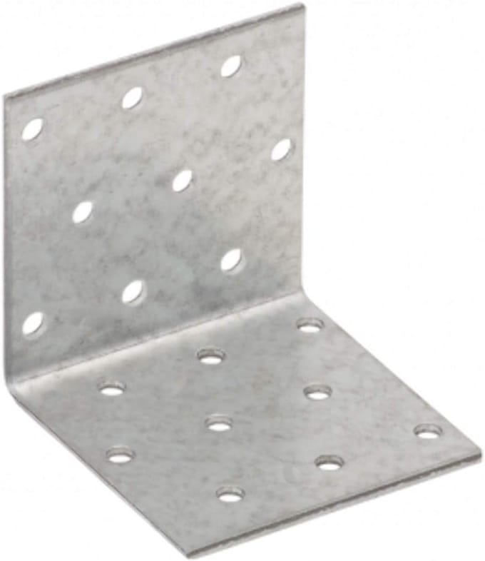 Gegalvaniseerde Stalen Hoekbeugel 60x60mm 2mm Zware Kwaliteit 90 Graden Verbinding