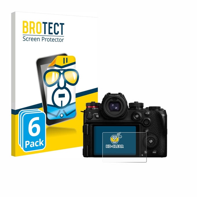 BROTECT - Screenprotector voor Panasonic Lumix S1R II - Folie Beschermfolie transparant 6 Stuks
