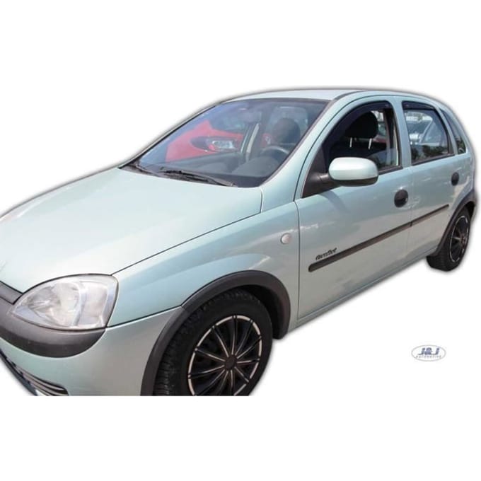 Déflecteurs d'air Heko Opel Corsa C 2000-2006 4pcs Fumé - Acrylique renforcé - Installation facile