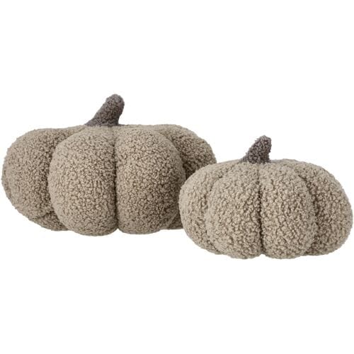 LIVARNO Set van 2 sierkussens in pompoenvorm (Beige)