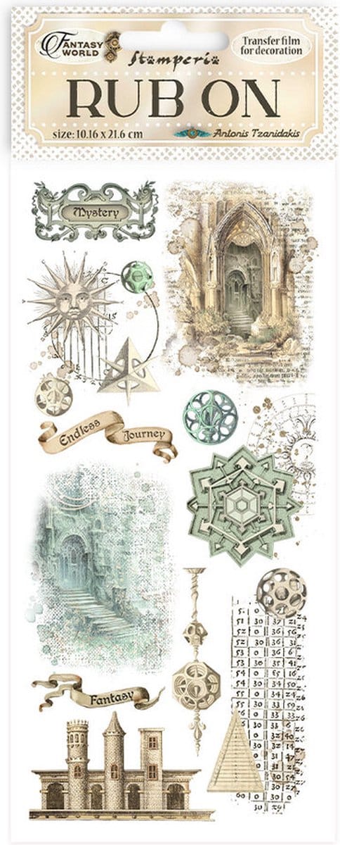 Stamperia - Sir Vagabond in Fantasy World Rub-On 4x8,5 Inch Elements (DFLRB70)