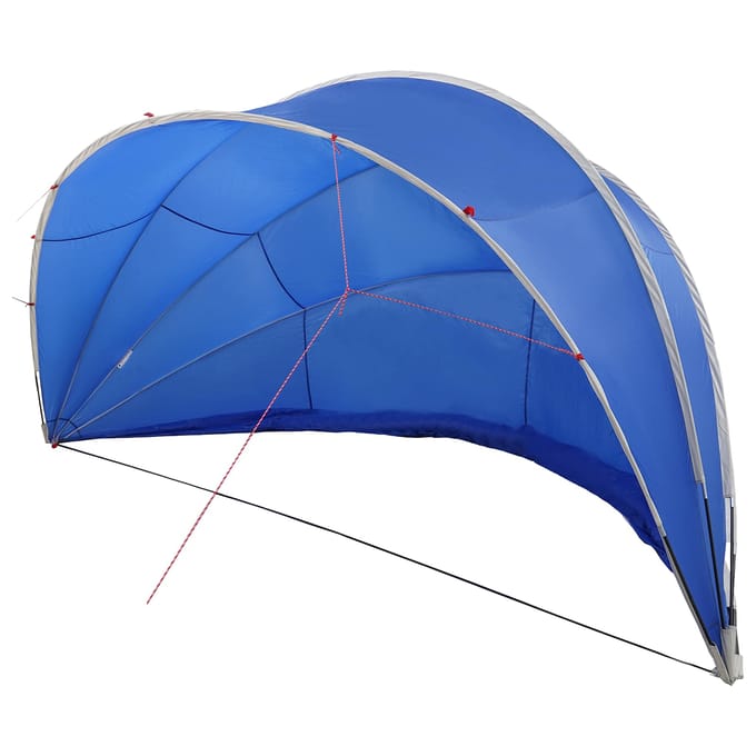 vidaXL - Zwembadkoepel - 500 - x - 500 - x - 236 - cm - 185T - polyester - met - PU-coating