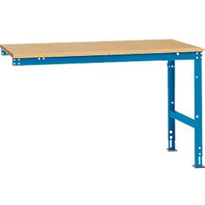 Manuflex aanbouwtafel UNIVERSAL Standaard, tafelblad multiplex, 1500 x 1000, lichtblauw