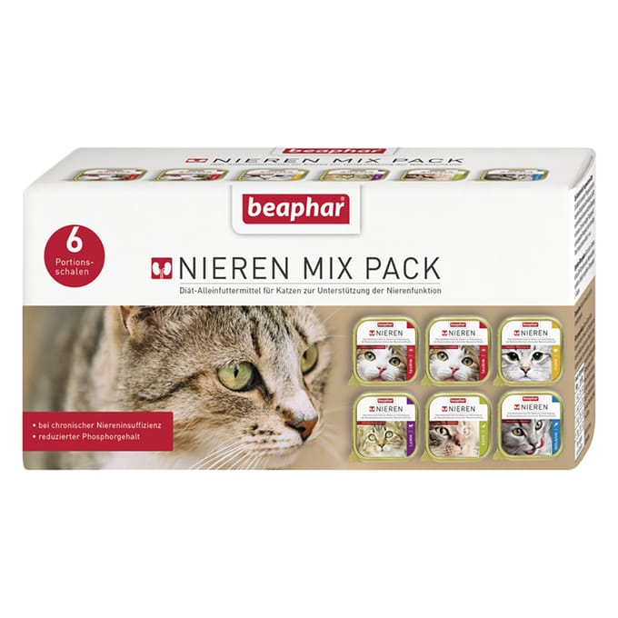 Beaphar Nierdieet Kattenvoer - Mix Pack - 6 x 100 g