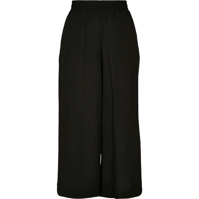 Urban Classics Wide Viscose Culotte Dames Stoffen broek - zwart - S