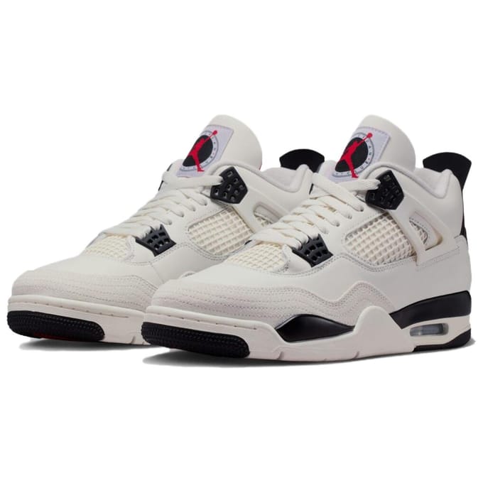 Air Jordan 4 Retro Flight Club Heren Sneakers Wit Zeil Zwart IM4002-100 40 white