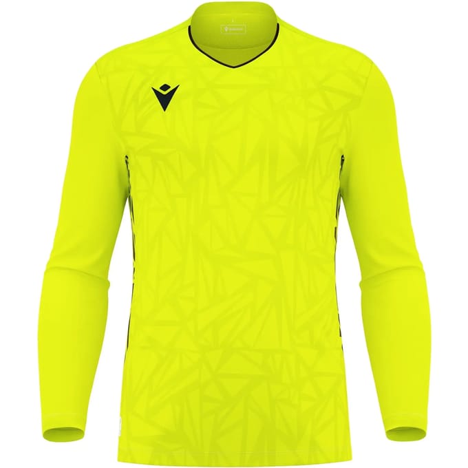 Macron Corvus Eco Keepershirt Lange Mouw Heren - Fluogeel / Zwart | Maat: S