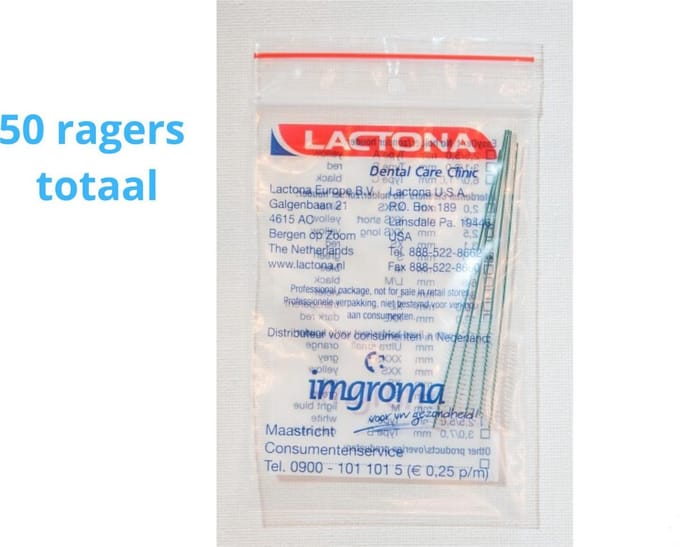 Lactona Interdentaal Ragers - Small 4mm - Groen - 10 gripzak x 5 stuks  - Voordeelpakket