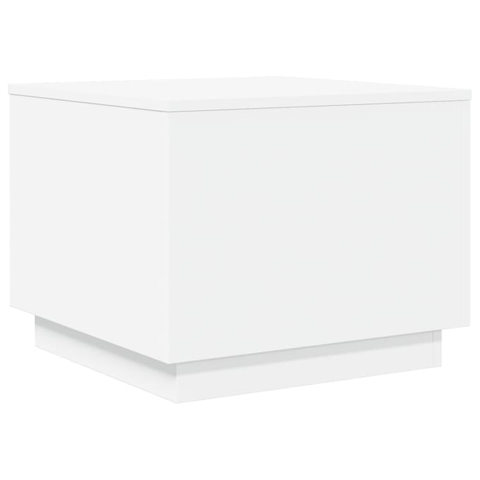 vidaXL - Salontafel - met - LED-verlichting - 50x50x40 - cm - wit