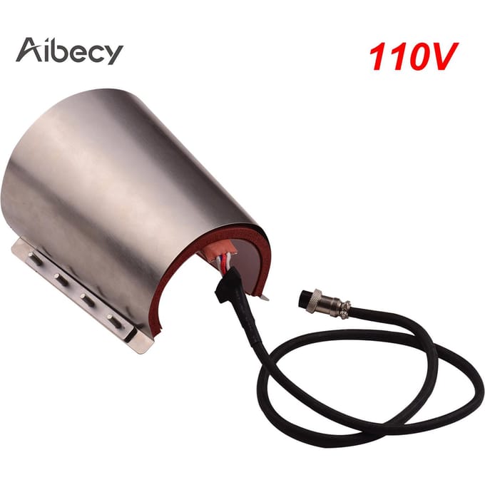 17OZ Aibecy 3D Sublimatie Transfer Mok Hittepers Machine Klem Fixatuur 110V zilver