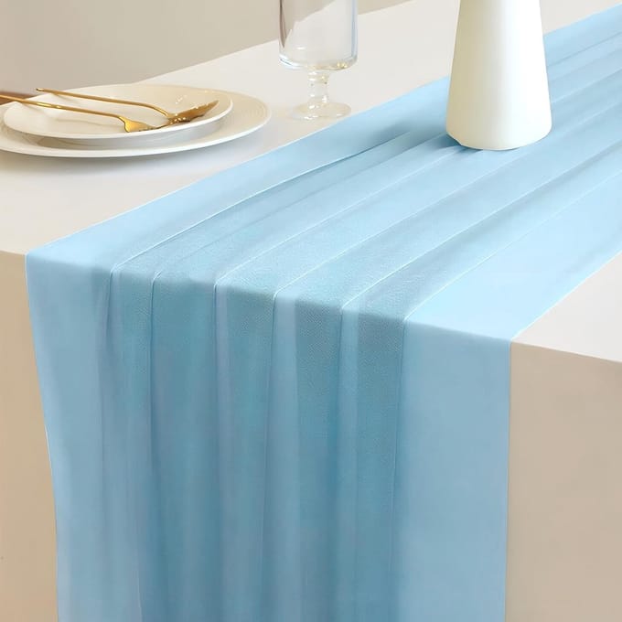 Solidchoice - Chiffon Tafelloper 70 x 300 cm voor Elegante Decoratie