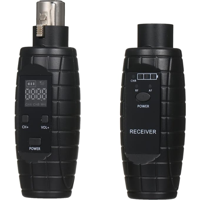 UHF Professionele Bedrade naar Draadloze Microfoon Converter Microfoon Zender & Ontvanger 571~598MHz zwart