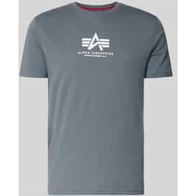 T-shirt met middenlogo Alpha Industries Basic