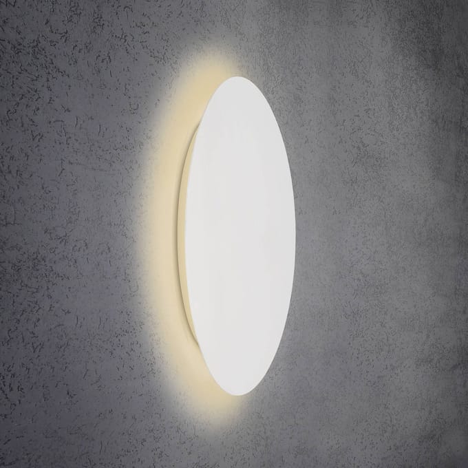 Escale Blade LED wandlamp, mat wit, Ø 79 cm