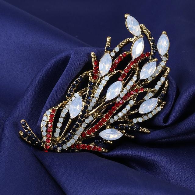 Temperament Bruidsbroche Strass Bloem Grote Broche Kledingaccessoires Broche Speld black