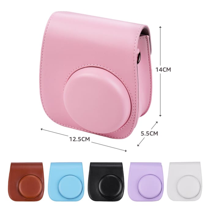 Draagbare Instant Camera Case Tas Houder PU Leer met Schouderband Compatibel met Fujifilm