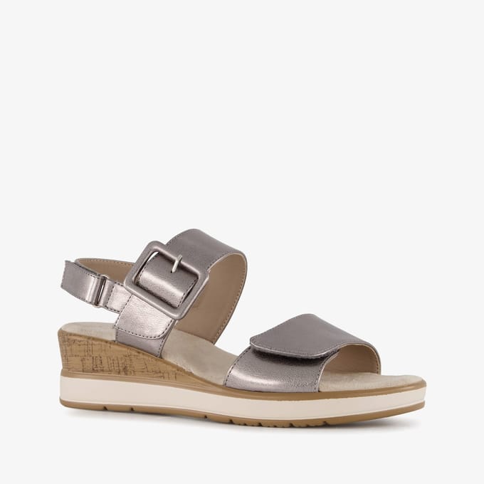 Natuform dames sandalen zilver - Maat 39 - Uitneembare zool
