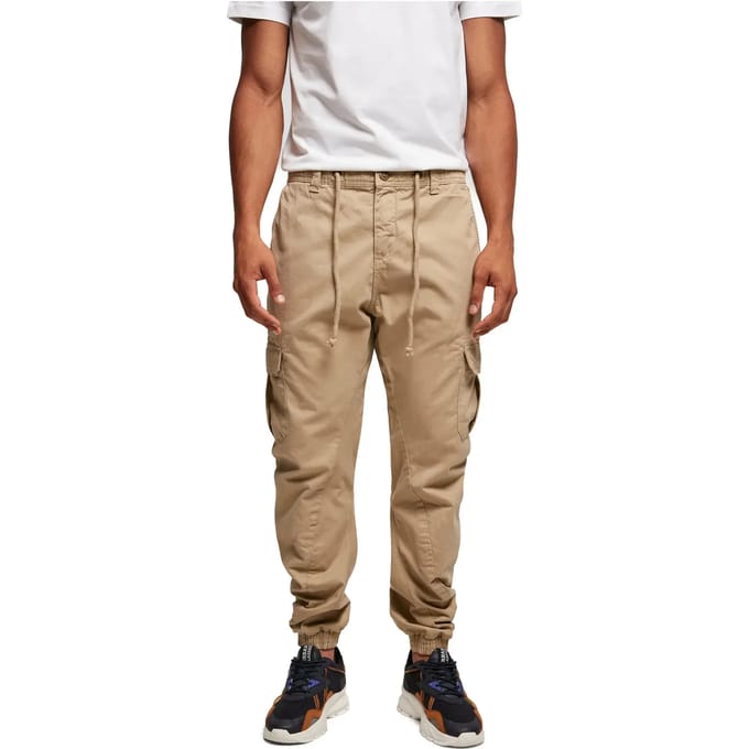 Urban Classics - Cargo Heren joggingbroek - S - Beige