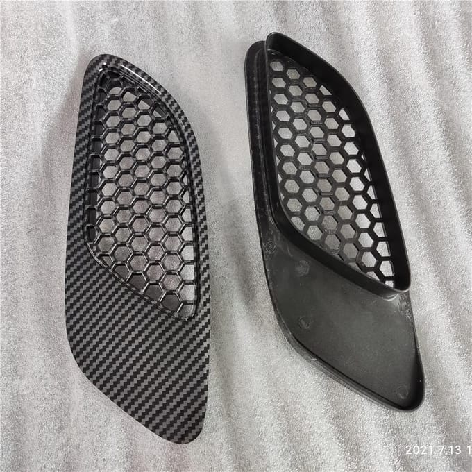 Couvercle de ventilation de capot avant en Fiber de carbone brillante, pour BMW E90 E91 E92 E93 Type M3 gray