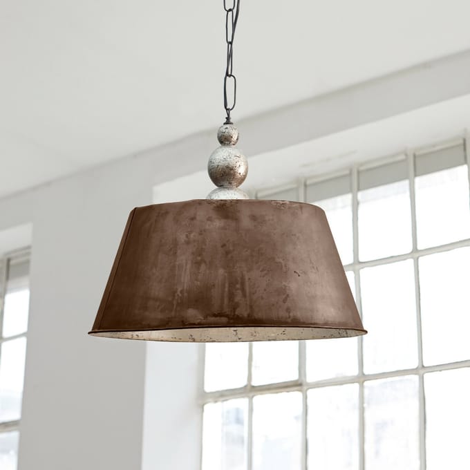 LOBERON Hanglamp Chatel antiekbruin