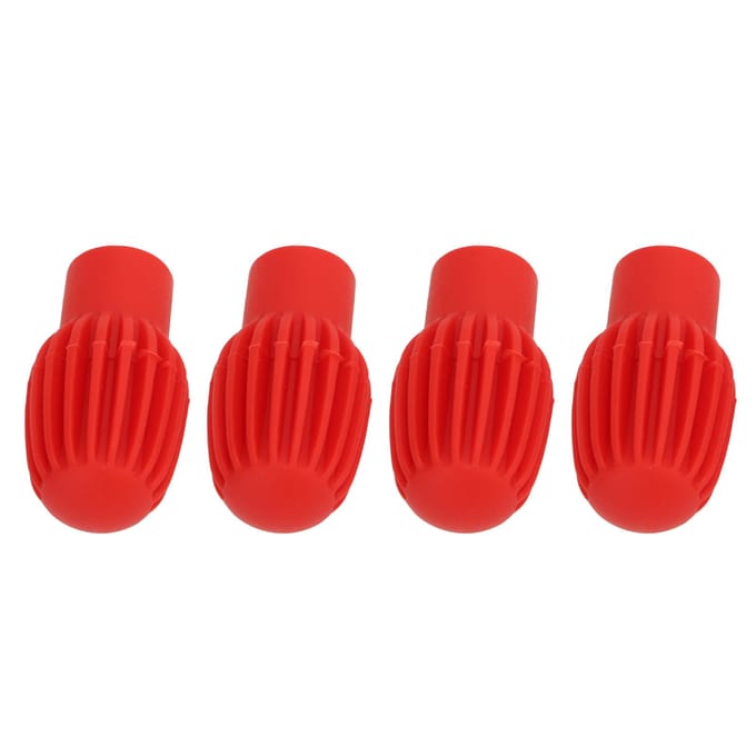 4 Stuks Siliconen Drumstok Tips Stille Oefen Drum Demper Percussie Accessoires Rood rood