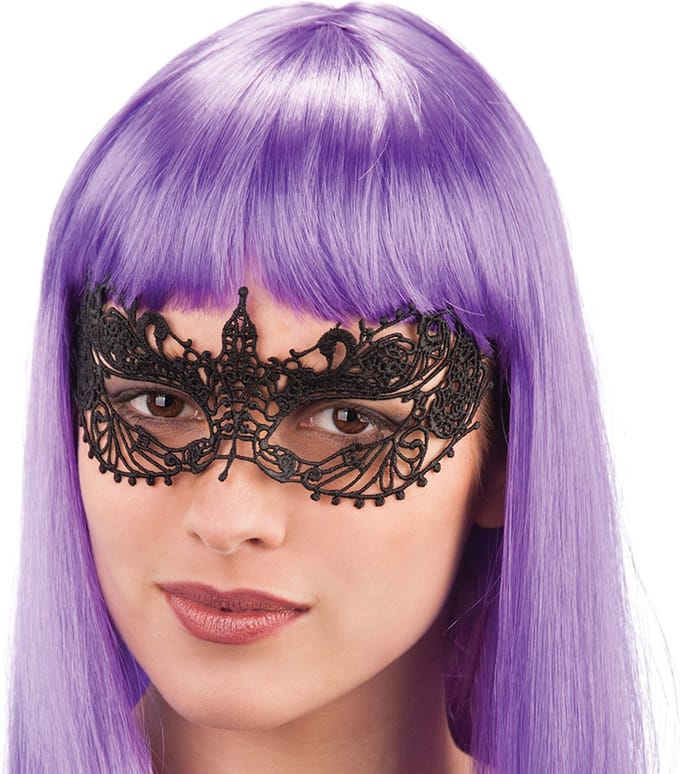 Carnival Toys Verkleedmasker Kant Dames Zwart One-size
