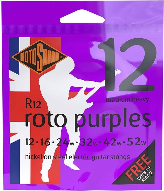 Rotosound R12 snaren set elektrisch nickel wound 12-52, medium heavy