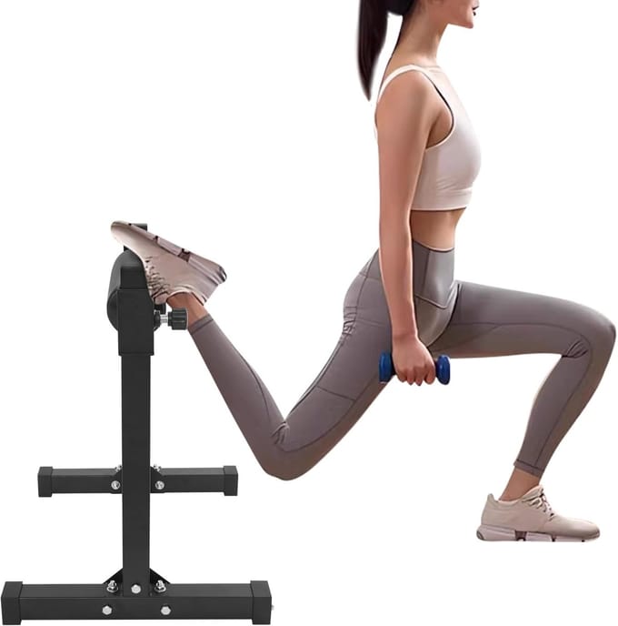 Verstelbare squatstandaard - Split squat standaard - Onderlichaam training - 9 Hoogte instellingen - 200 kg capaciteit - Zwart