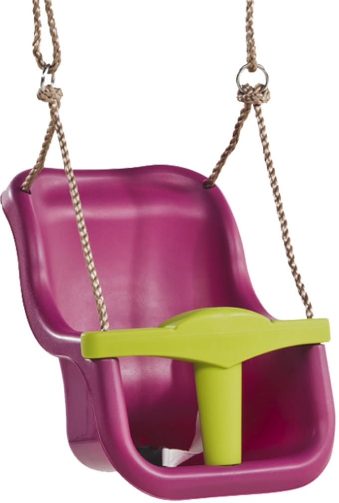 Babyschommel Luxe Premium Paars/Limoen Groen met PP Touwen