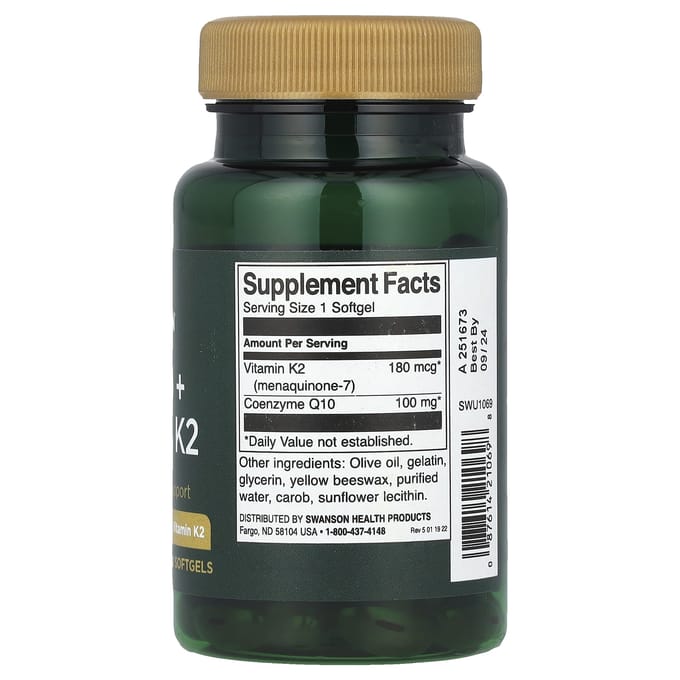 CoQ10 + Vitamine K2, 60 Zachte Capsules