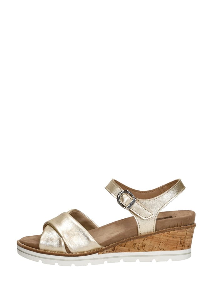 SUB55 Comfort Collection Klara 02 Sandalen Plat - Goudkleur - Maat 37