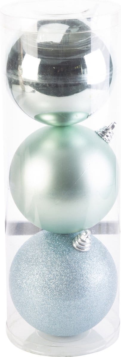 Cosy&Trendy XL Kerstbal mint - Ø 15 cm - Set-3