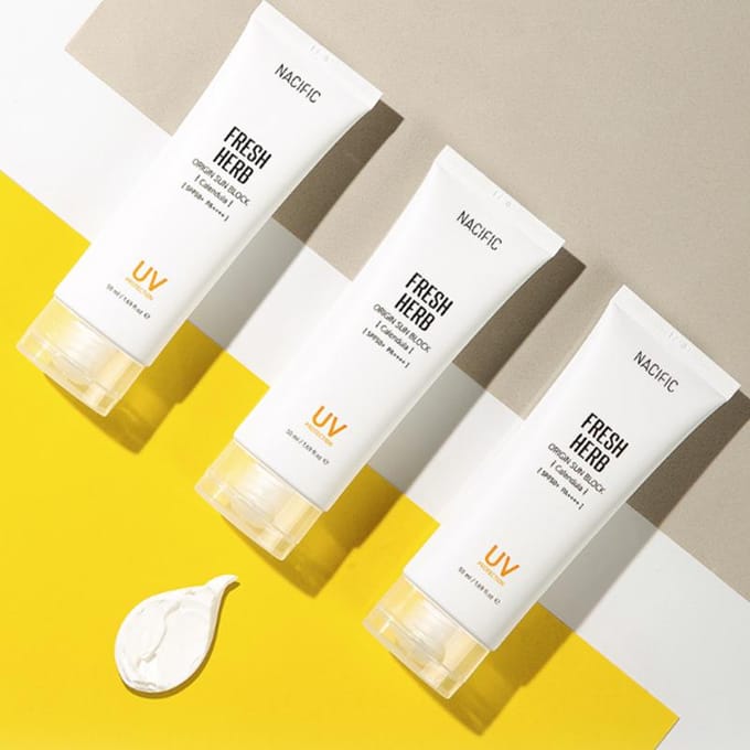 [NACIFIC] Fresh Herb Origin Zonnebrand Calendula SPF 50+ PA++++ 50ml white