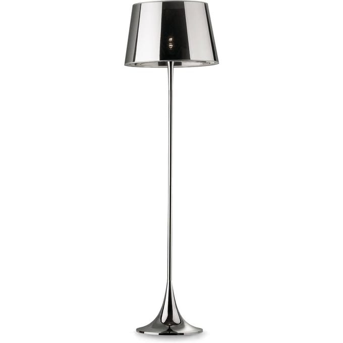 IDEAL LUX Vloerlamp London Cromo 174 cm, chroom / helder