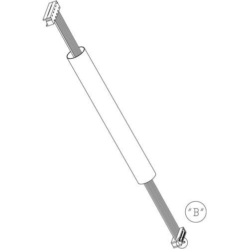 AEG platte kabel, licht, zwart, 250mm 140231605019