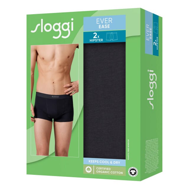 sloggi men EVER Ease Hipster 2P Heren Onderbroek - ZWART -