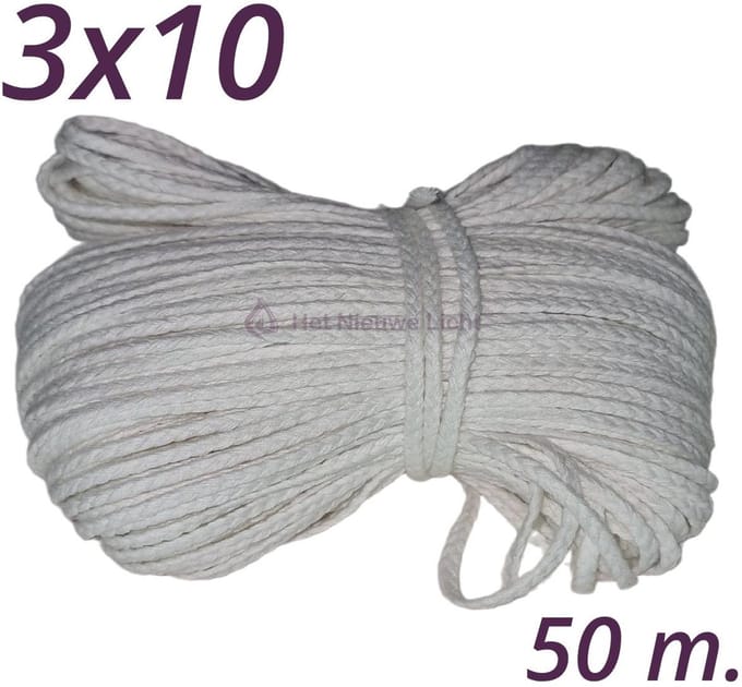 Kaars Lont | HNL 3x10 | 50 meter | Wick | Pit | Wiek | Kaarsenlont