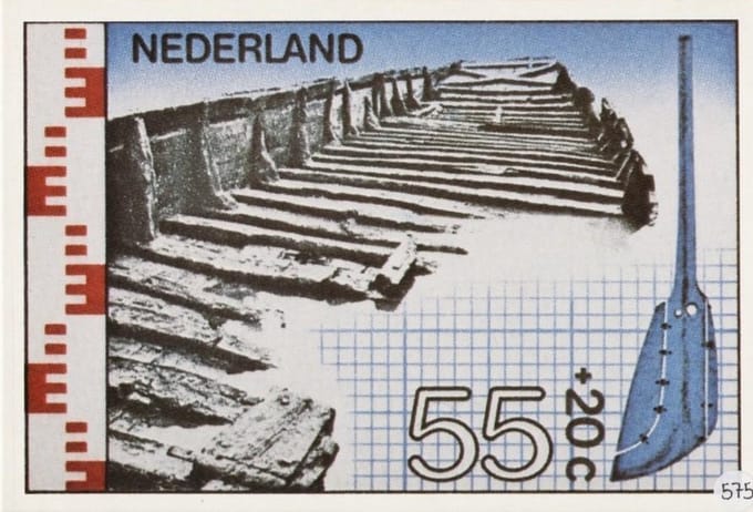 Briefkaart met afbeelding Schip Van Zwammerdam postzegel