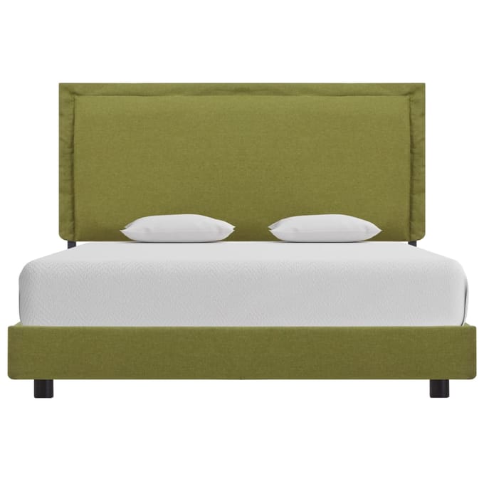 vidaXL - Bedframe - stof - groen - 140x200 - cm