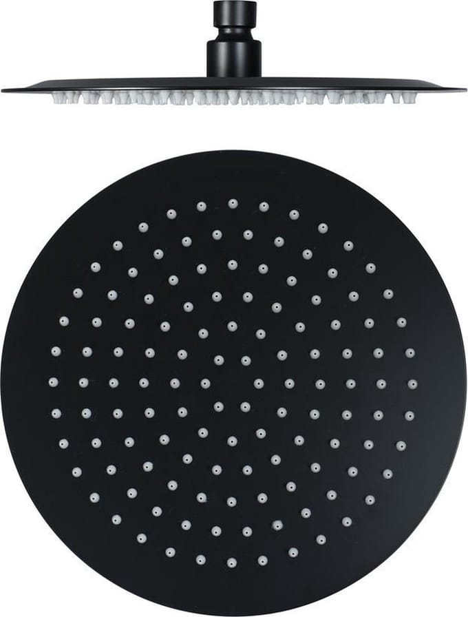 Hoofddouche Slim ø20cm mat zwart