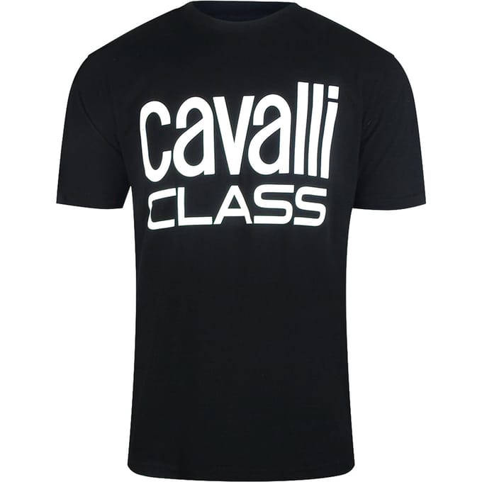 Cavalli Class Bold Brand Zwart T-shirt