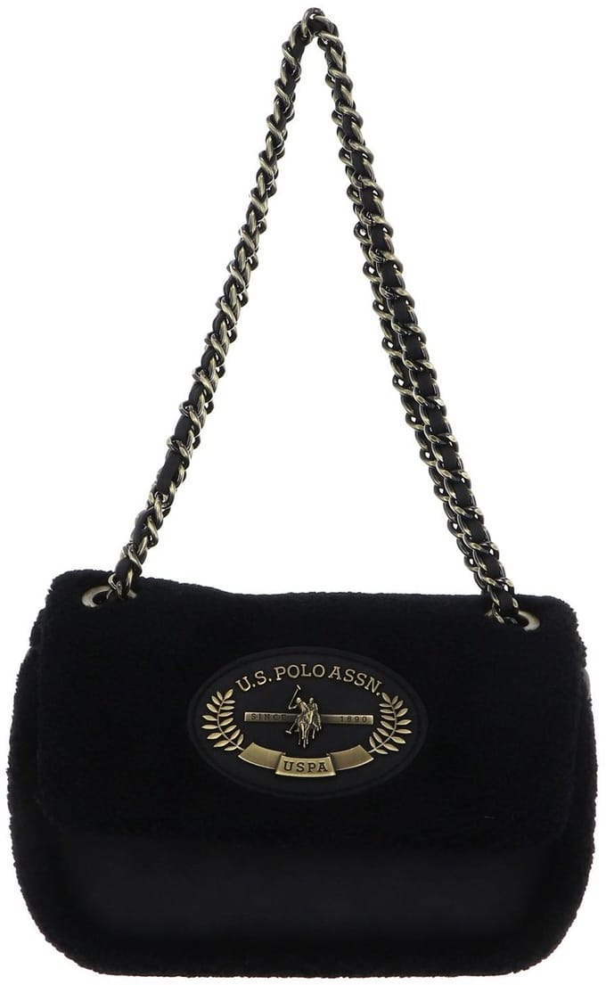 U.S. POLO ASSN. schoudertas handtas Holly Small Flap Bag Black zwart