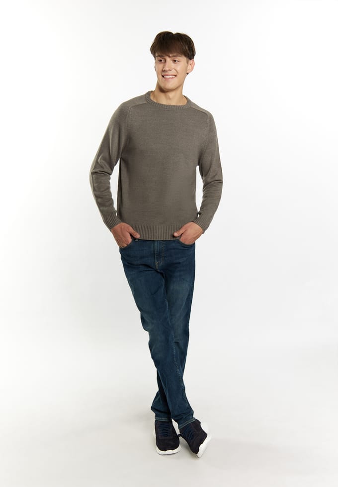 Mo Jumper Heren licht grijs melange
