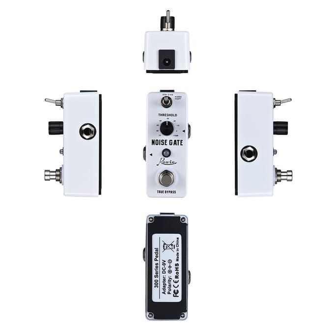 Ruisonderdrukking Gitaar Effectpedaal 2 Modi Al Legering Behuizing True Bypass white