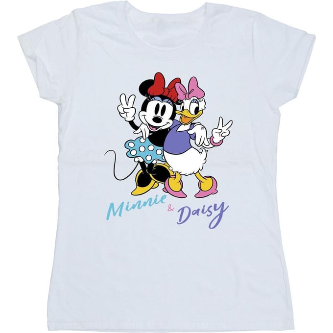 Disney Dames/Dames Minnie Mouse en Madeliefje T-shirt Katoen (Wit)