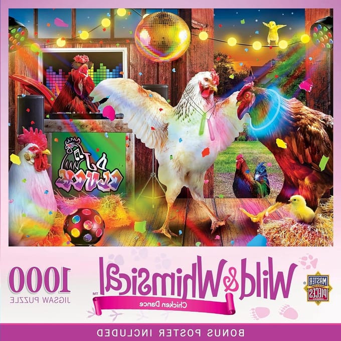 Kippen Dans Legpuzzel - 1000 Stukjes Puzzel - Ontspanning Thuis - Uniek Ontwerp - Multicolor