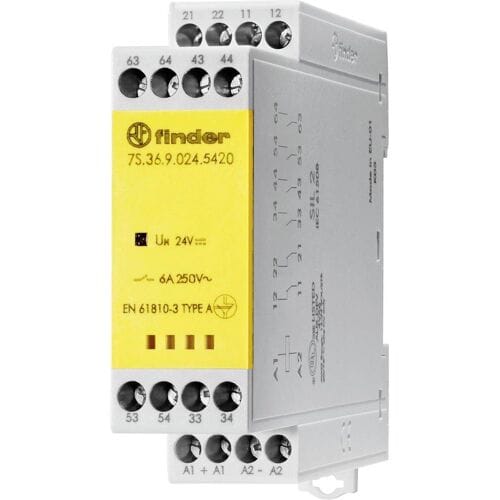 Finder 7S.36.9.024.5420 Relais Schakelstroom (max.): 6 A 2x NC, 4x NO Piece 1 stuk(s)