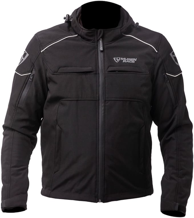 MUGENRACE Srippy Zwart Grijze Waterdichte Softshell Jas - Jas