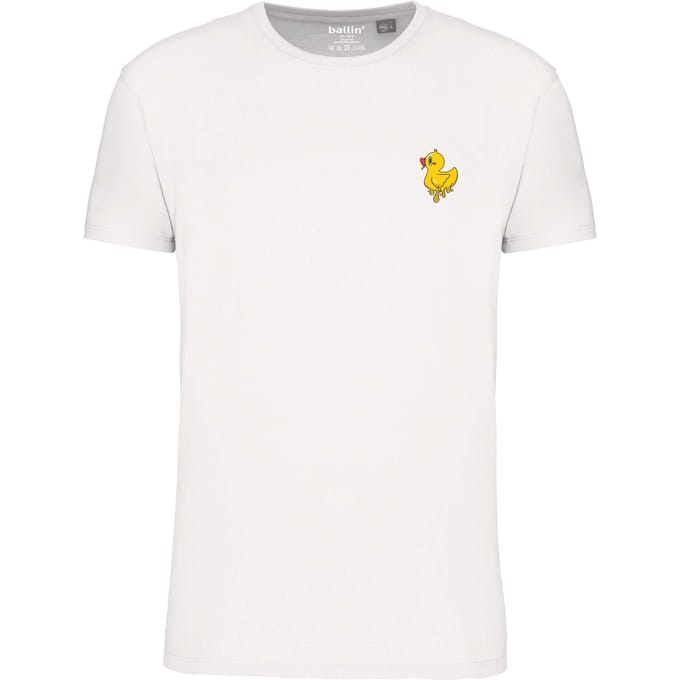 Heren Tee SS met Ballin Est. 2013 Backprint Duck Shirt Print - Wit - Maat M