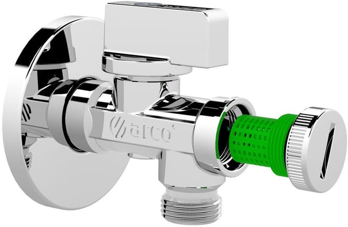Hoekstopkraan kogelkraan 1/2”x3/8'' met filter voor wasmachine toilet kraan Arco 02402MAC